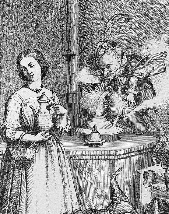 Theodor Mintrop (1875)"König Heinzelmann mit Anna in der Küche" in der Zeitschrift "Die Gartenlaube"